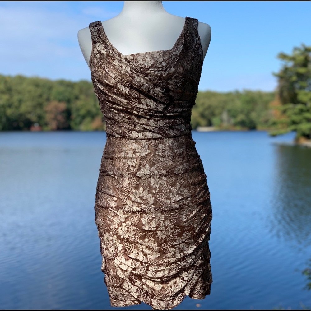 Gold Lace Express Dress